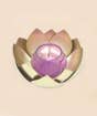 Brass Finish Lotus Tea Light Holder - Purple