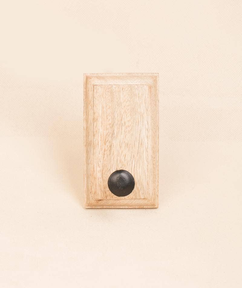 Iron Hook on wooden base - Single Nail