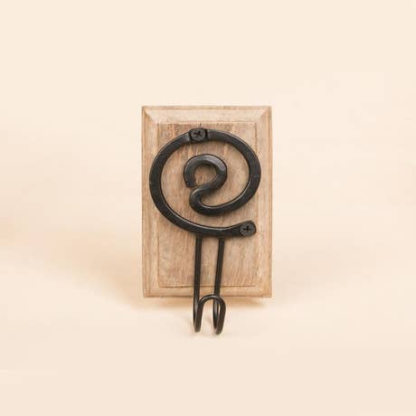Iron Hook on wooden base - AT