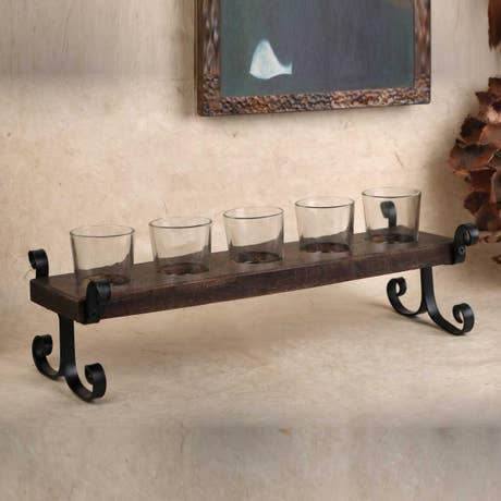 Wooden Candle Votive Holder