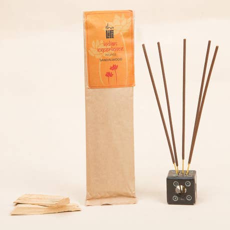 Hand rolled pure sandalwood masala incense/agarbatti. Chemical and toxin free. Ethically sourced. Natural herbs, roots & essential oils.  Pack of 50 sticks  