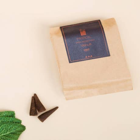 Handmade Natural Vibhuti Fragrance Cone, 20 Pcs