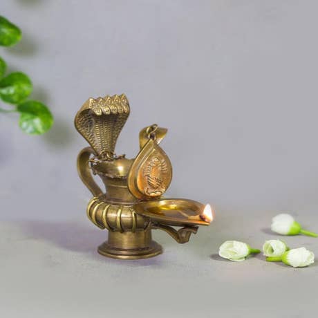 Linga Bhairavi Lamp with Spoon 