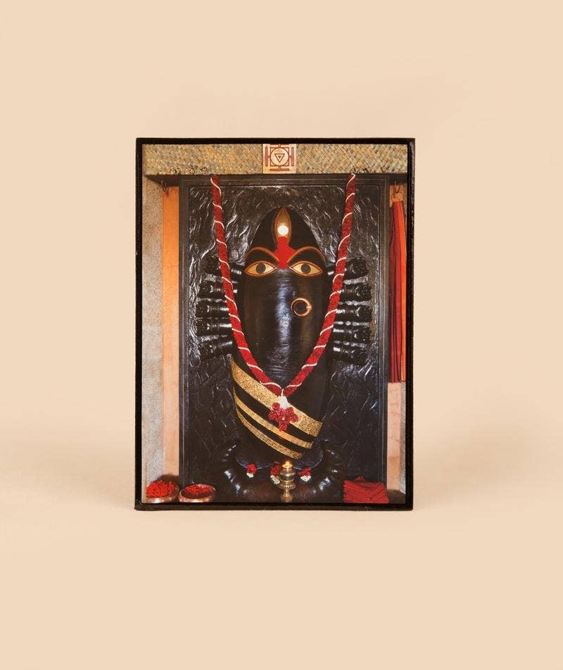 Linga Bhairavi Photo - Black 6x8 (Framed with Back Stand)