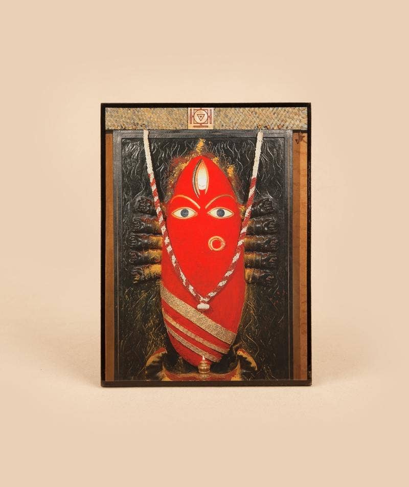 Linga Bhairavi Photo - Kumkum 6x8 (Framed with Back Stand)