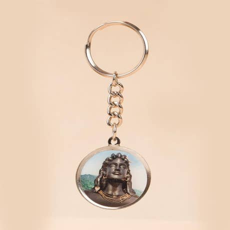 Adiyogi Round Key Chain Big