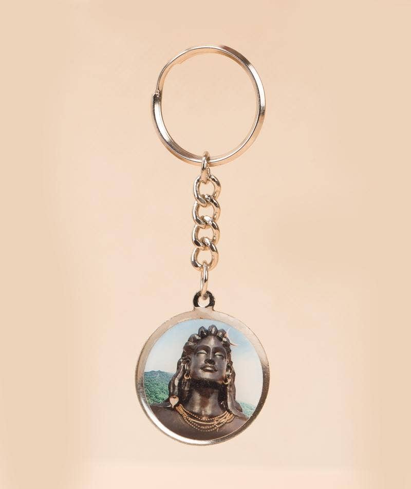 Adiyogi Round Key Chain Big