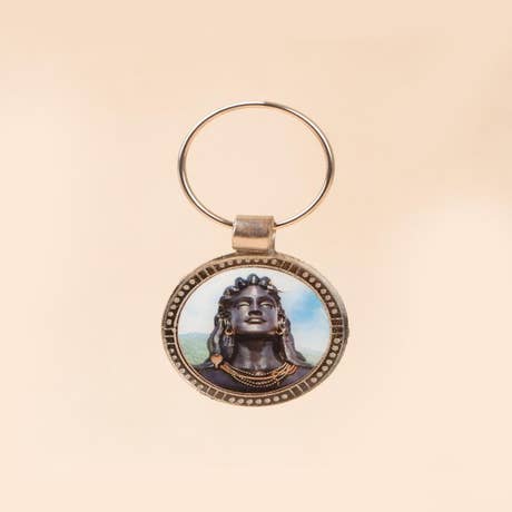 Adiyogi Round Key Chain Small