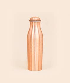 Yogeshwaraya Chant Copper Water Bottle, 32 oz
