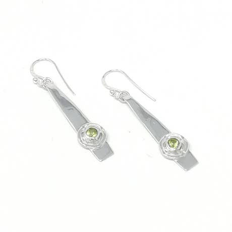 Sterling Silver Peridot Earring