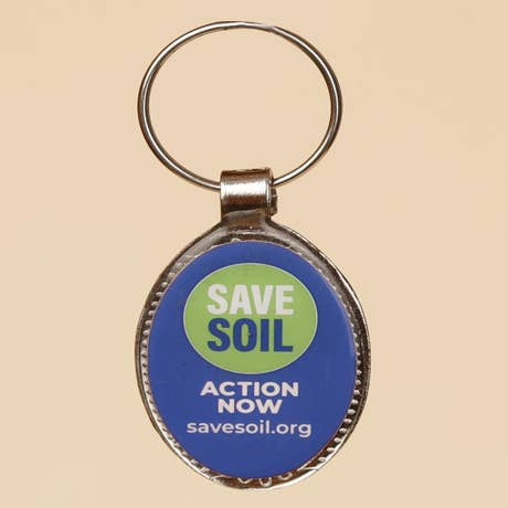 Save Soil Oval Key Chain