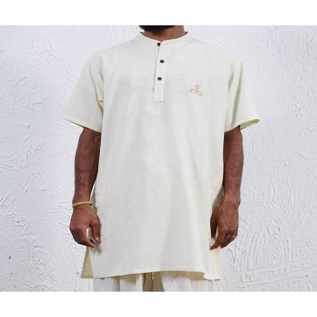 Men Hatha Yoga Teacher Kurta - Cream