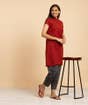 Maroon Aum Organic Cotton Kurta for Women