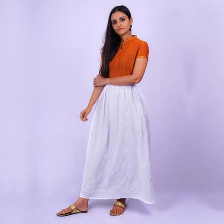 Cotton Skirt - White