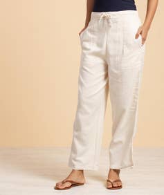 Undyed Organic Cotton Relaxed Fit Pants for Women