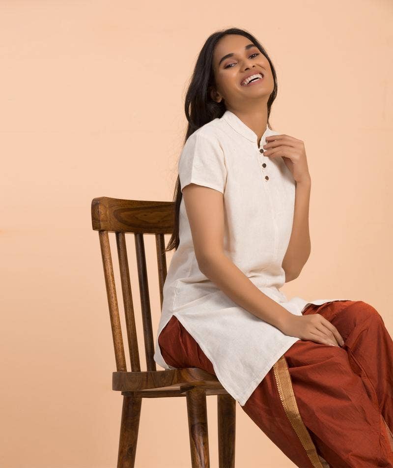 Undyed Aum Organic Cotton Kurta for Women