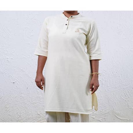 Women Hatha Yoga Teacher Kurta - Cream