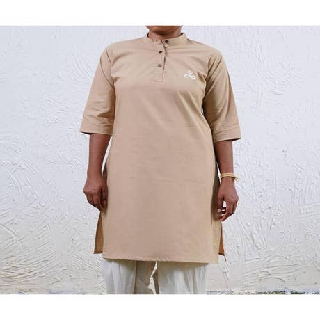 Women Hatha Yoga Teacher Kurta - Beige