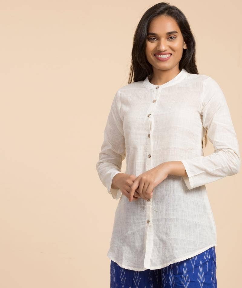 Undyed Organic Cotton Shirt for Women