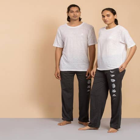Unisex Off-White Bamboo Half Sleeve T-shirt 