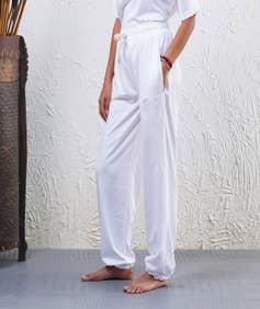 White Organic Cotton Unisex Track Pants