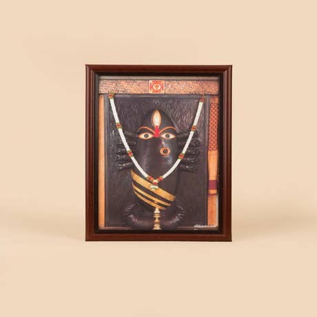 Linga Bhairavi Photo - Black 6x8 (With Frame)