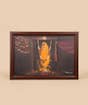 Linga Bhairavi - Yellow - Brown Wood Frame - 8x12