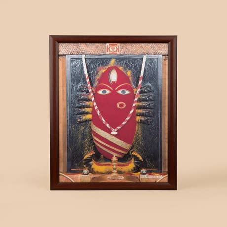 Linga Bhairavi Photo - Kumkum 12x18 (With Frame)