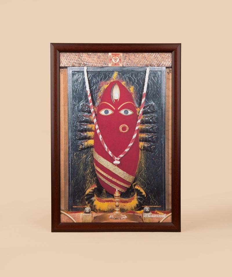 Linga Bhairavi Photo - Kumkum 12x18 (With Frame)