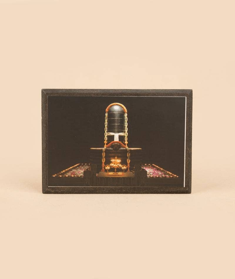 Dhyanalinga Photo - Black 6x4 (With Frame)