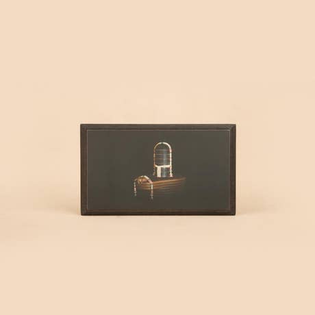 Dhyanalinga Photo - Black 6x4 (With Frame)