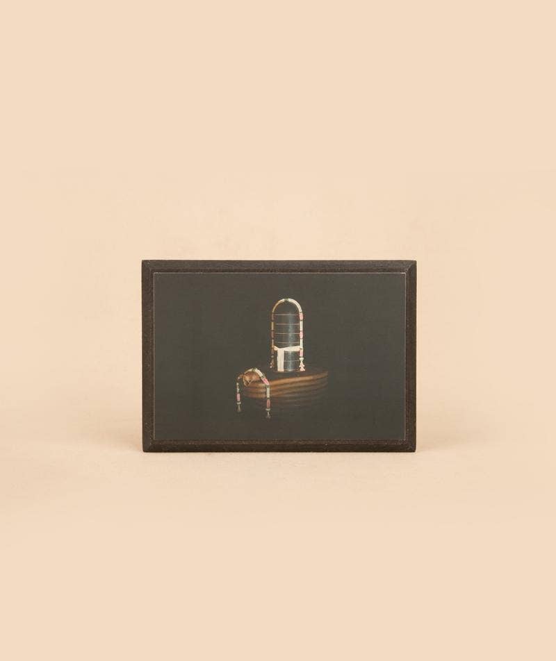 Dhyanalinga Photo - Black 6x4 (With Frame)