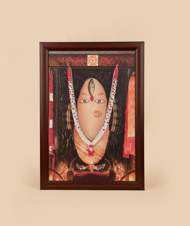 Linga Bhairavi with Bangles Photo - Sandal 8x12 (With Frame)