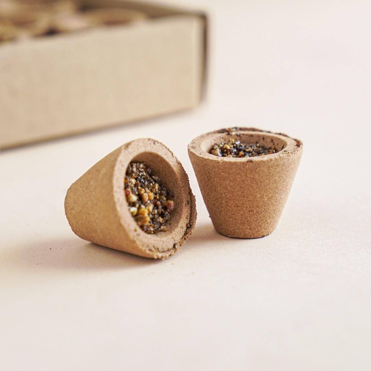 Handmade Sambrani/ Loban (blended resin) with cow dung cups (12 pcs). 6 natural therapeutic resins. Chemical-free. Anti-bacterial. 