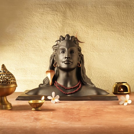 Adiyogi Consecrated - 12" (1 Feet) with wooden base