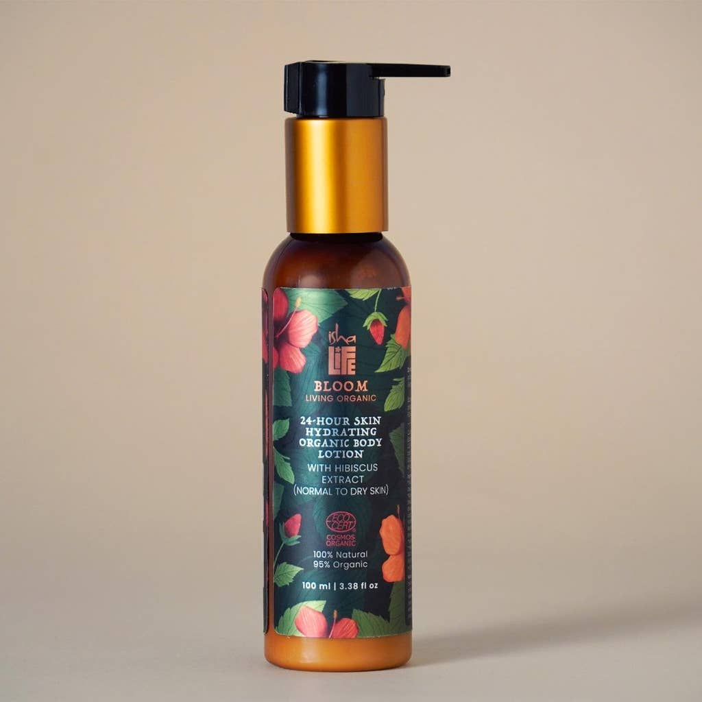 24 Hours Skin Hydrating Organic Body Lotion With Hibiscus Extract (Normal to Dry Skin) - 100ml