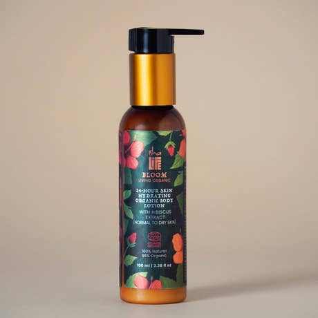24 Hours Skin Hydrating Organic Body Lotion With Hibiscus Extract (Normal to Dry Skin) - 100ml