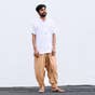 Khaki  Organic Cotton Unisex Printed Dhoti Pants