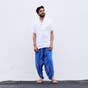Indigo Organic Cotton Unisex Printed Dhoti Pants