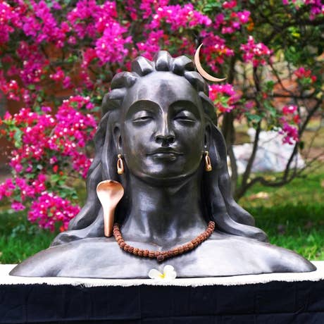 The Adiyogi Brass statue, 2 feet 5 inches in height