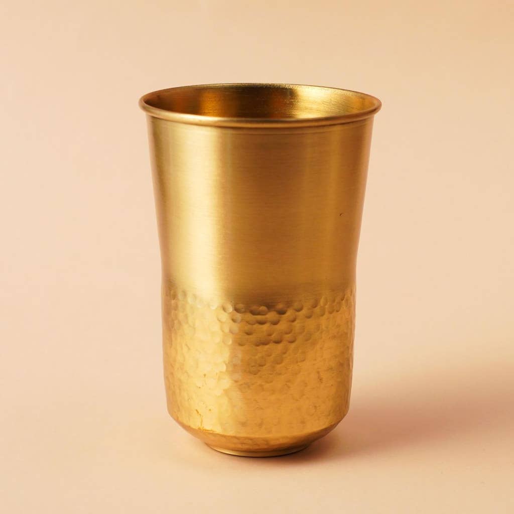 Semi hammered water glass