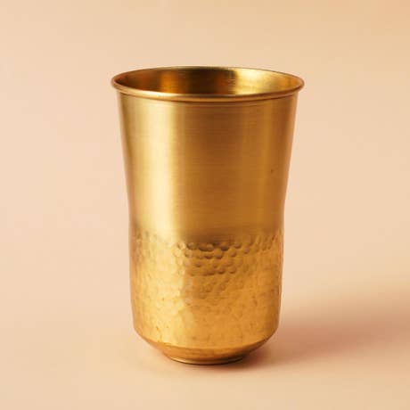 Semi hammered water glass