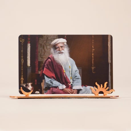 Sadhguru / Dhyanalinga Two-sided Car Photo Stand