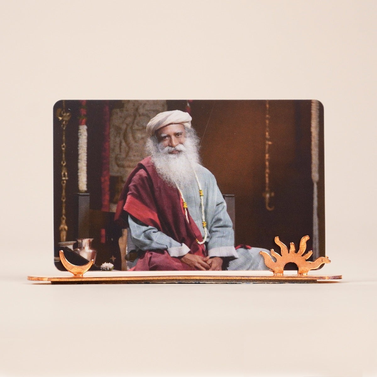 Sadhguru / Dhyanalinga Two-sided Car Photo Stand