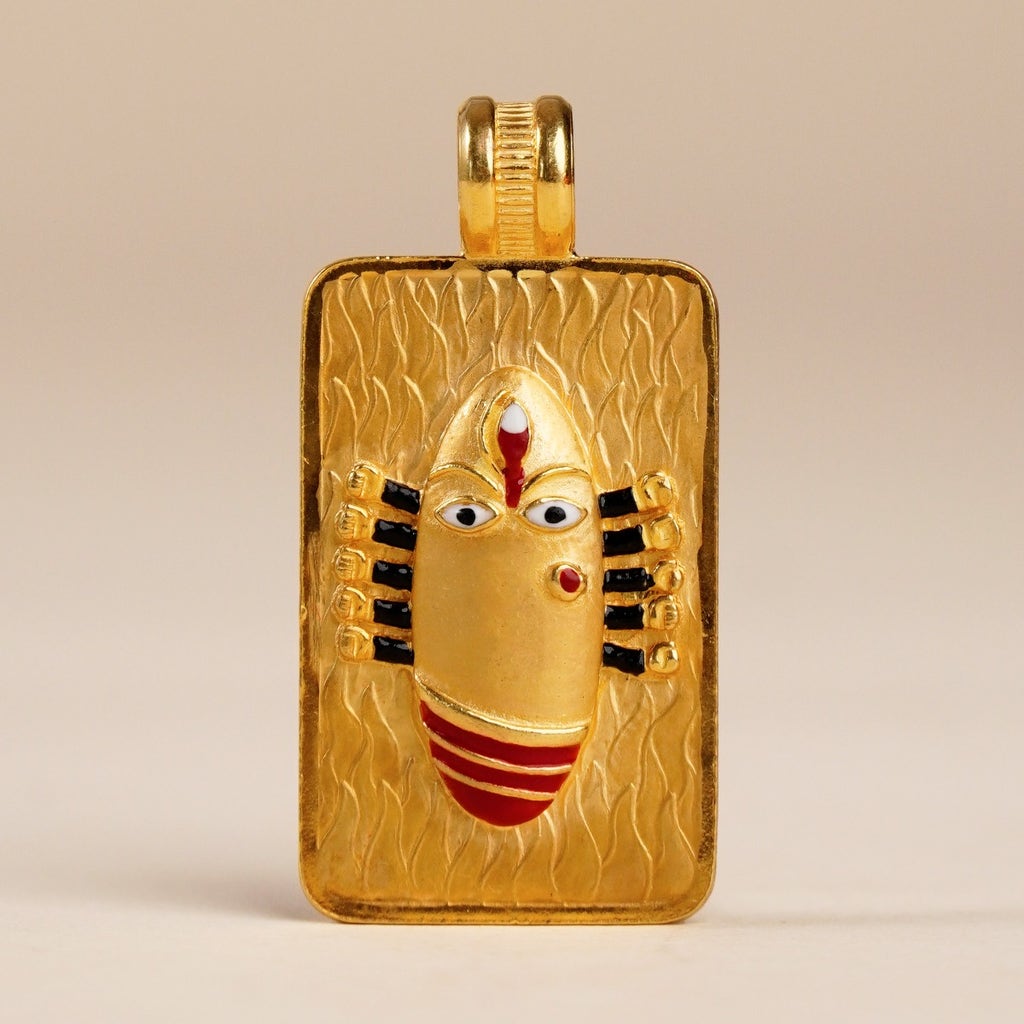 Linga Bhairavi 22KT Gold Pendant - 24 gm (Sandal) 