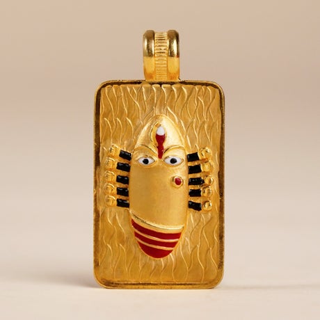Linga Bhairavi 22KT Gold Pendant - 24 gm (Sandal) 