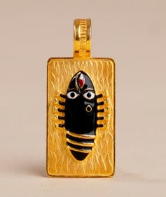 Linga Bhairavi 22Kt Gold 4g Pendant, Black (Consecrated)