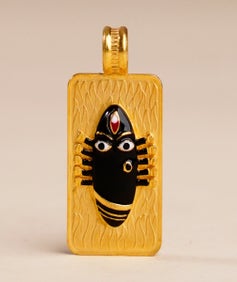 Linga Bhairavi 22Kt Gold 8g Pendant, Black (Consecrated)