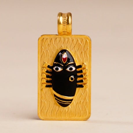 Linga Bhairavi 22KT Gold Pendant - 8 gm (Black) 