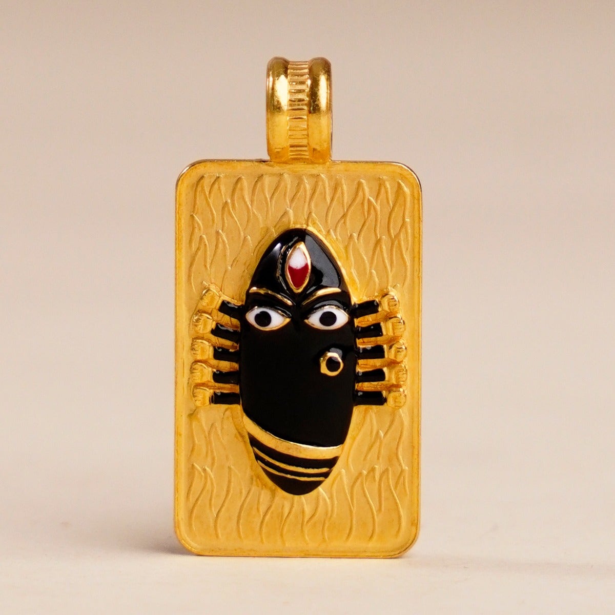 Linga Bhairavi 22KT Gold Pendant - 8 gm (Black) 